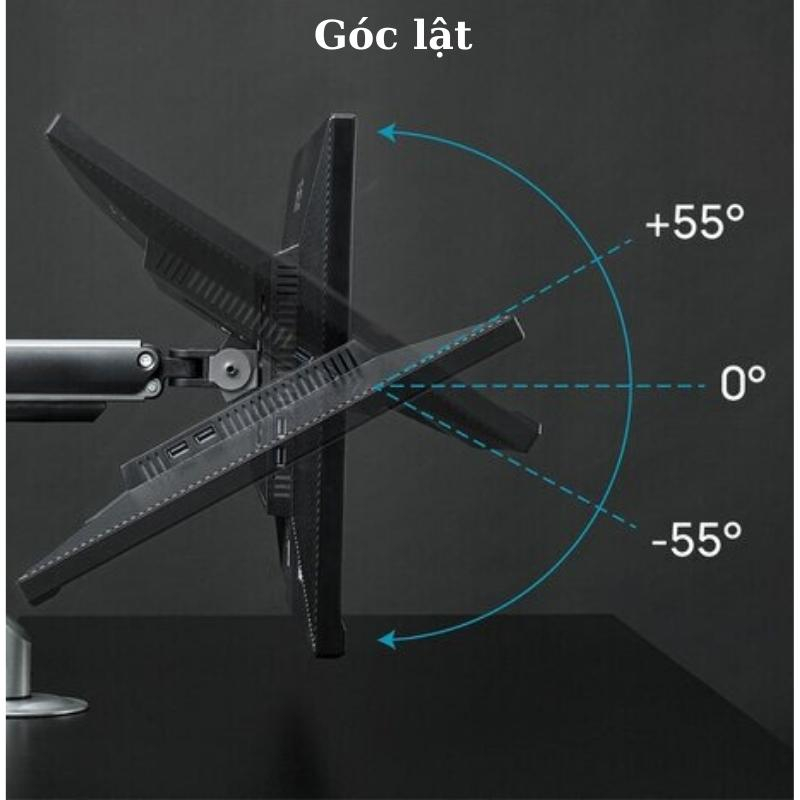 Giá Đỡ Màn Hình Human Motion T6 Pro - giúp gọn bàn làm việc - thẩm mỹ