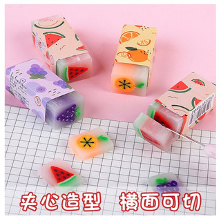 Combo 3 Tẩy bút chì, gôm tẩy bút chì hình hoa quả động vật không gian đáng yêu