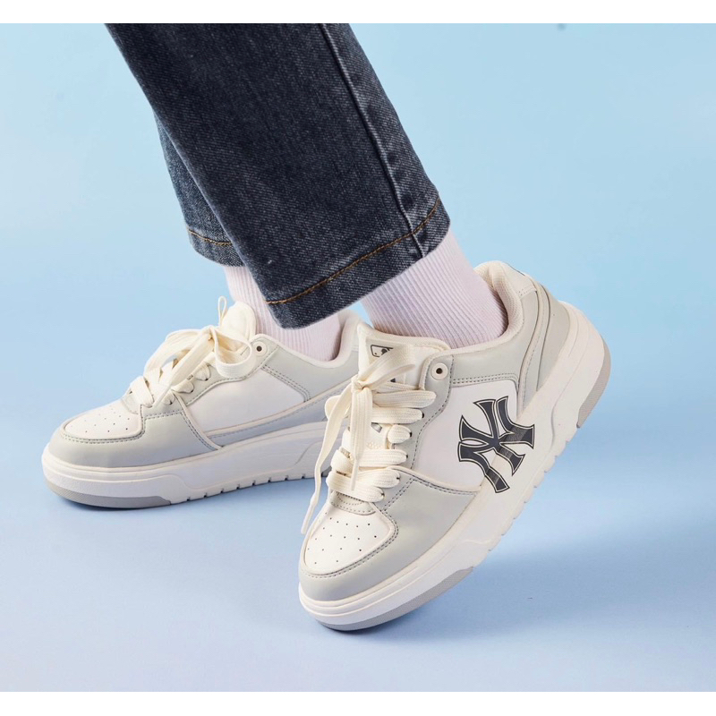 Giày thể thao nam nữ MLB vnxk , liner of white NY xám cao cấp, sneaker độn đế tăng chiều cao xuất xịn tich chu shop