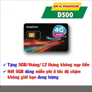 Sim 4g vina trọn gói 1 năm, d500, sim 4g sử dụng 1 năm