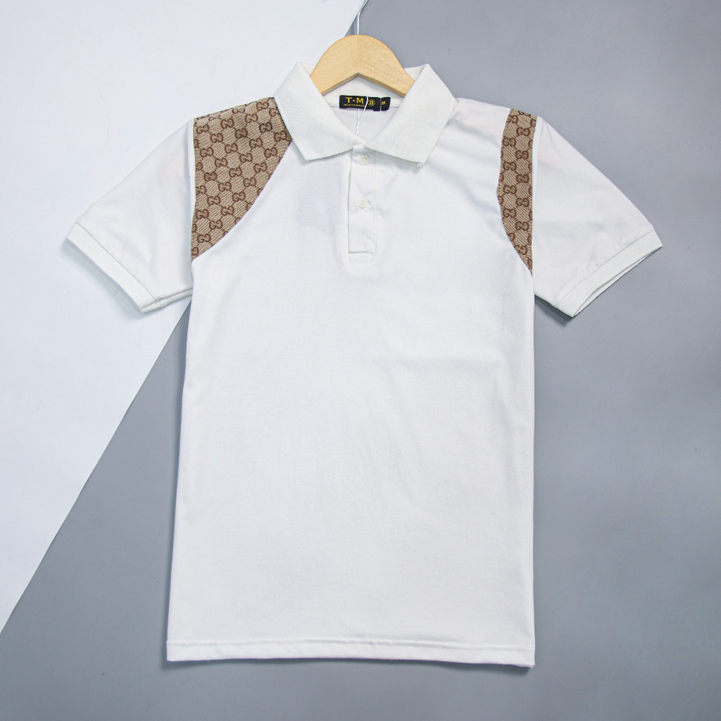 Áo thun nam đắp vai có cổ tay ngắn vải cotton co giãn 4 chiều 2 màu cao cấp AHFASHION HL1