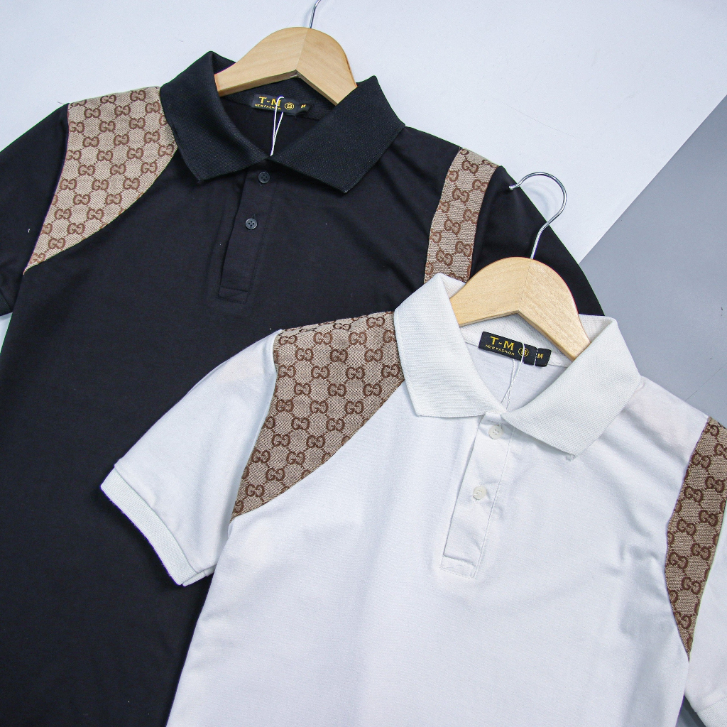 Áo thun nam đắp vai có cổ tay ngắn vải cotton co giãn 4 chiều 2 màu cao cấp AHFASHION HL1