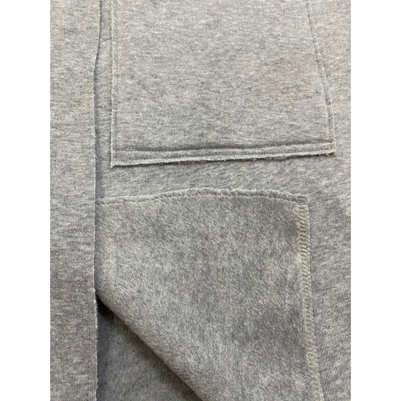 Áo khoác nỉ dáng dài có mũ màu xám  - Thanh lý vnxk