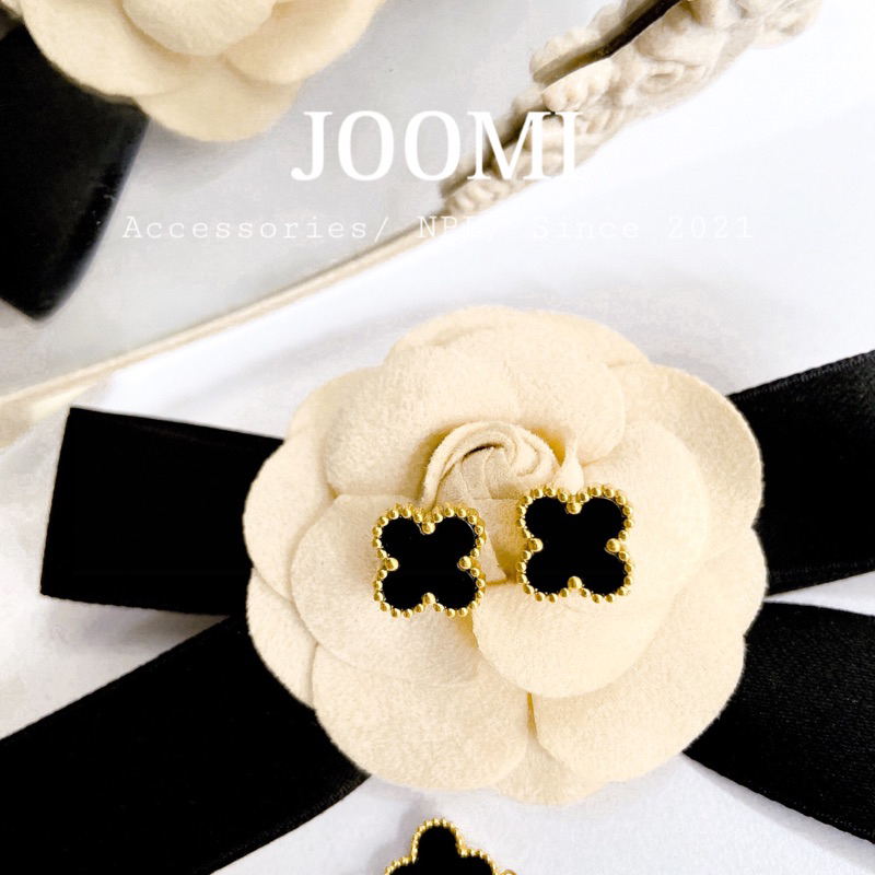 Set dây chuyền, khuyên tai, vòng tay cỏ 4 lá Van titan phiên bản cao cấp không đen gỉ