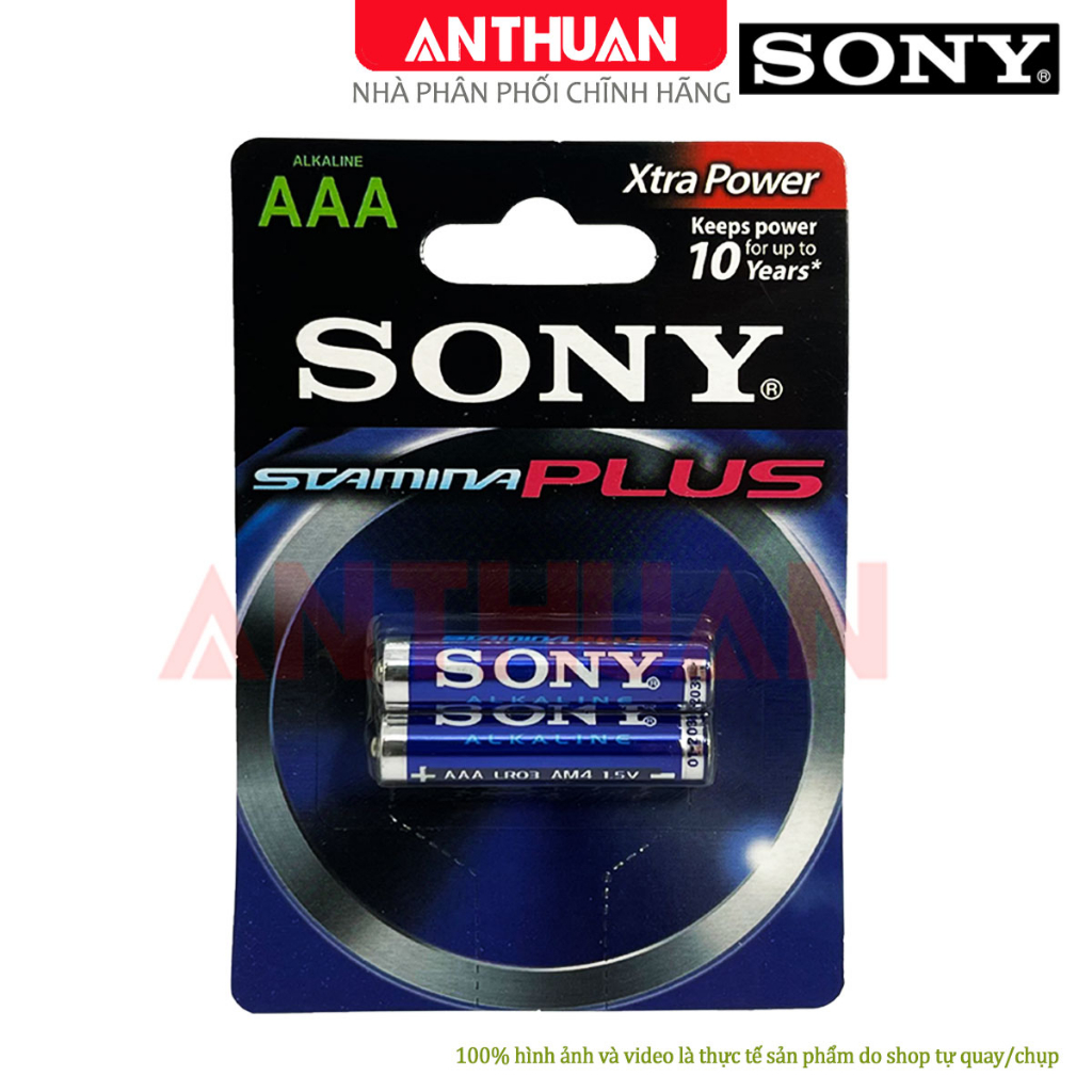 Pin Đũa Sony Stamina Plus AAA 3A 1.5V LR03 Pin Điều khiển Chính hãng - Chất lượng cao - An toàn cho gia đình