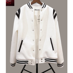 ^ F05 Áo Khoác Bomber Teddy tay da, phong cách Hàn Quốc trẻ trung, Áo Bomber Unisex Nam Nữ ^