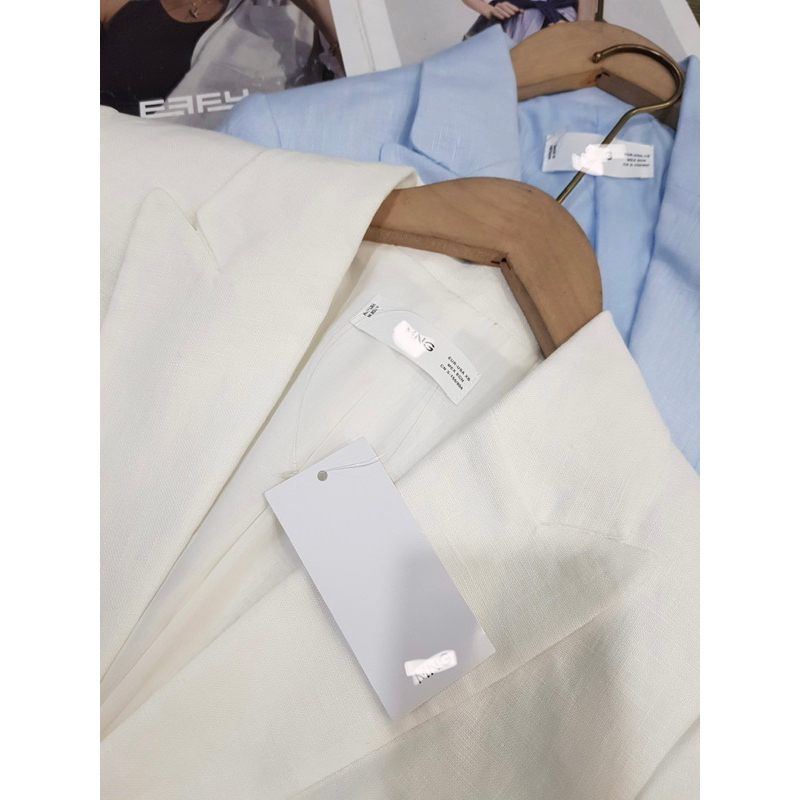 Áo khoác Vest Blazer linen tưng M*N*G xuất xịn