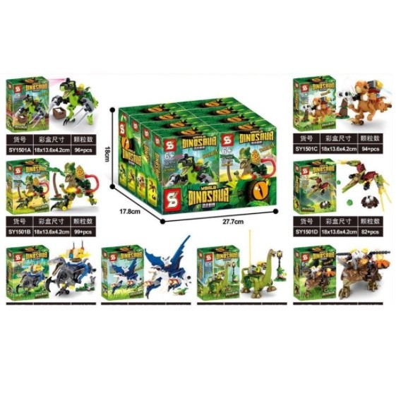 Lego Lắp Ghép Hình Khủng Long 36Pcs