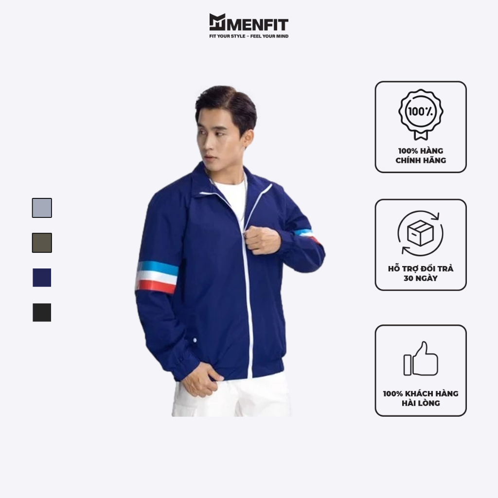 Áo khoác dù unisex cao cấp MENFIT 2208043 2 lớp, chống nắng, chống tia UV