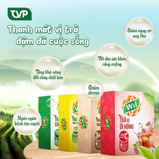 Combo 4 hộp trà tứ vị trà đào/trà ổi hồng/trà chanh/trà sữa truyền thống