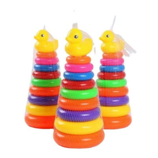 Đồ chơi tháp vịt xếp cầu vồng size lớn cho bé