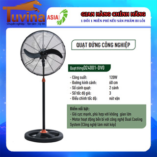 Quạt đứng CÔNG NGHIỆP ASIA vina D24001 120W gió cực mạnh, phù hợp sử dụng cho xí nghiệp, sân vườn, khu vực rộng lớn