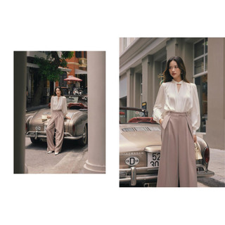 Áo lụa cổ v huong boutique - bssm23