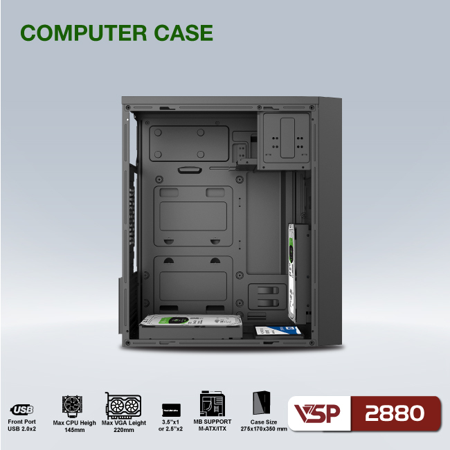 Vỏ Case máy tính VSP 2880