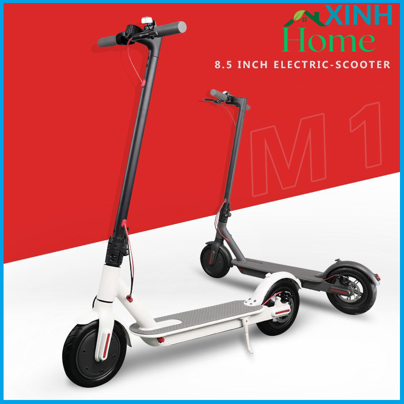 Xe scooter điện M365 Ninebot gấp gọn bánh lớn 8.5 kết nối app thông minh 15km/lần sạc tải trọng 150kg - Bảo hành 1 năm