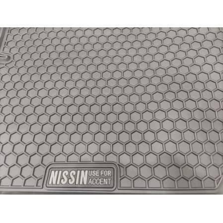 Thảm Lót Sàn Cao Su Xe Huyndai Accent Cao Cấp Màu Đen