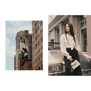 Sơ mi lụa cổ nơ huong boutique -bssm21