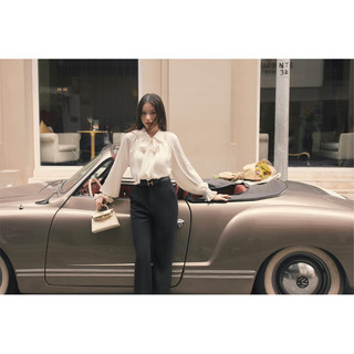 Sơ mi lụa cổ nơ HUONG BOUTIQUE -BSSM21