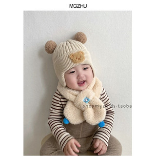 Mũ nón len trùm tai giữ ấm cho bé 6-36 tháng