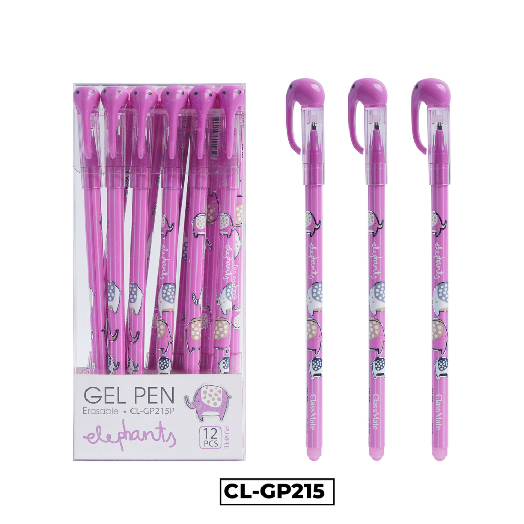 Bút Gel Xóa Được Hình Chú Voi Ngòi 0.5mm CLASSMATE - 1 Chiếc, Mực Đậm, Đều, Dễ Dàng Tẩy Xóa CL-GP215