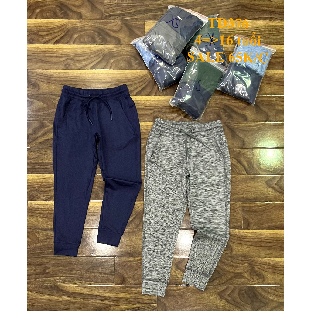SALE 65K * Mã TD376: Quần thun  dư xịn, chất co giãn unisex trai gái mặc đều đẹp