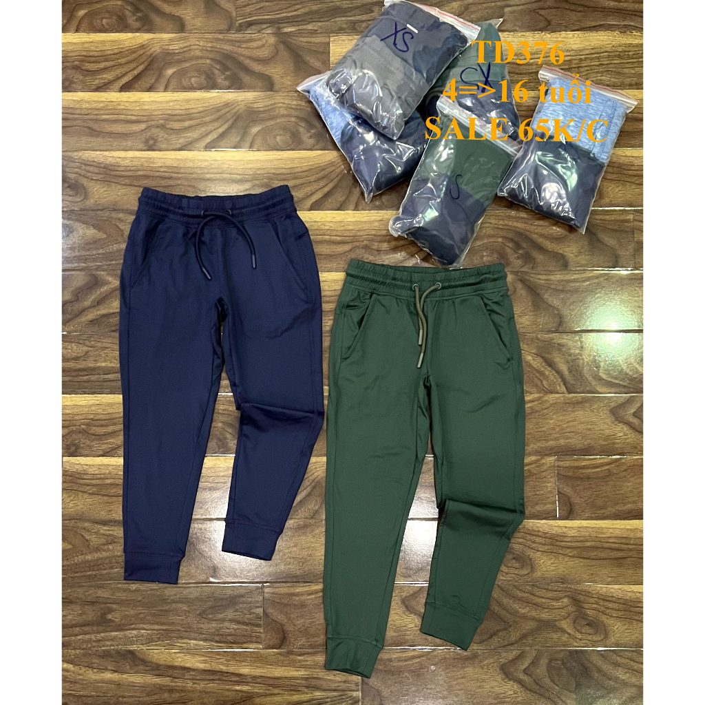 SALE 65K * Mã TD376: Quần thun  dư xịn, chất co giãn unisex trai gái mặc đều đẹp