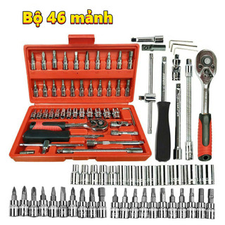 Ảnh thật bộ đồ nghề sửa chữa xe hơi xe máy 46 món - hộp dụng cụ sửa chữa đa năng 46 chi tiết