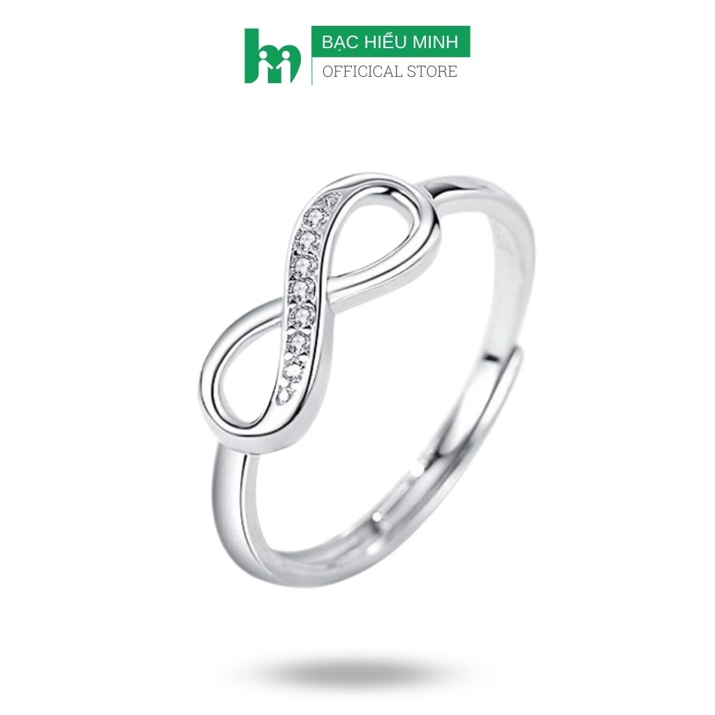 (HÀNG CHÍNH HÃNG) Nhẫn Nữ Vô Cực Bạc Ta NU092 Bạc Hiểu Minh