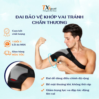Đai Bảo Vệ Khớp Vai Tránh Chấn Thương Khi Tập Luyện Thể Thao Chính Hãng Aolikes A1697