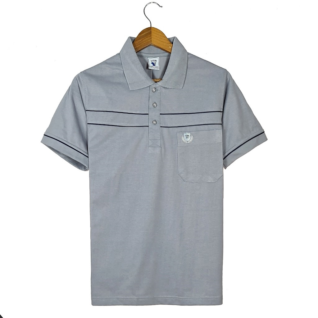 Áo thun nam ngắn tay trung niên chất vải cotton mềm mát thấm hút mồ hôi loại áo thun vitin ATHUN16