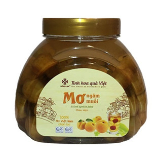Nước mơ ngâm muối Hồng Lam, dạng hũ (800gr, 2000gr). Khi pha có vị chua, ngọt, mặn