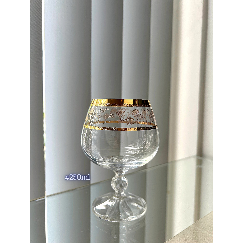 Bộ ly thủy tinh Tiệp khắc uống brandy