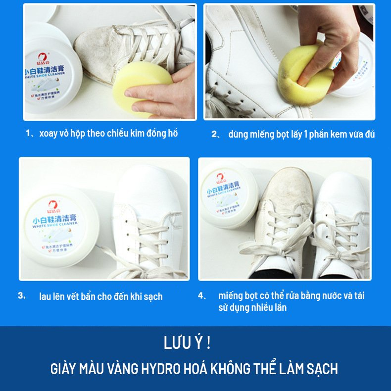 Kem Tẩy Trắng Giày Đánh Bóng Đồ Da Đa Năng, Sáp Vệ Sinh Giày, Kem Tẩy Đồ Da Đa Năng