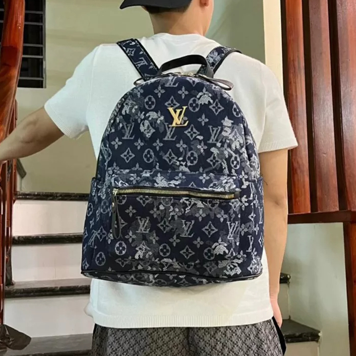 BALO DA LV LOANG HỌA TIẾT  Nam nữ đi học cặp đi học nam nữ đẹp phong cách thời trang unisex