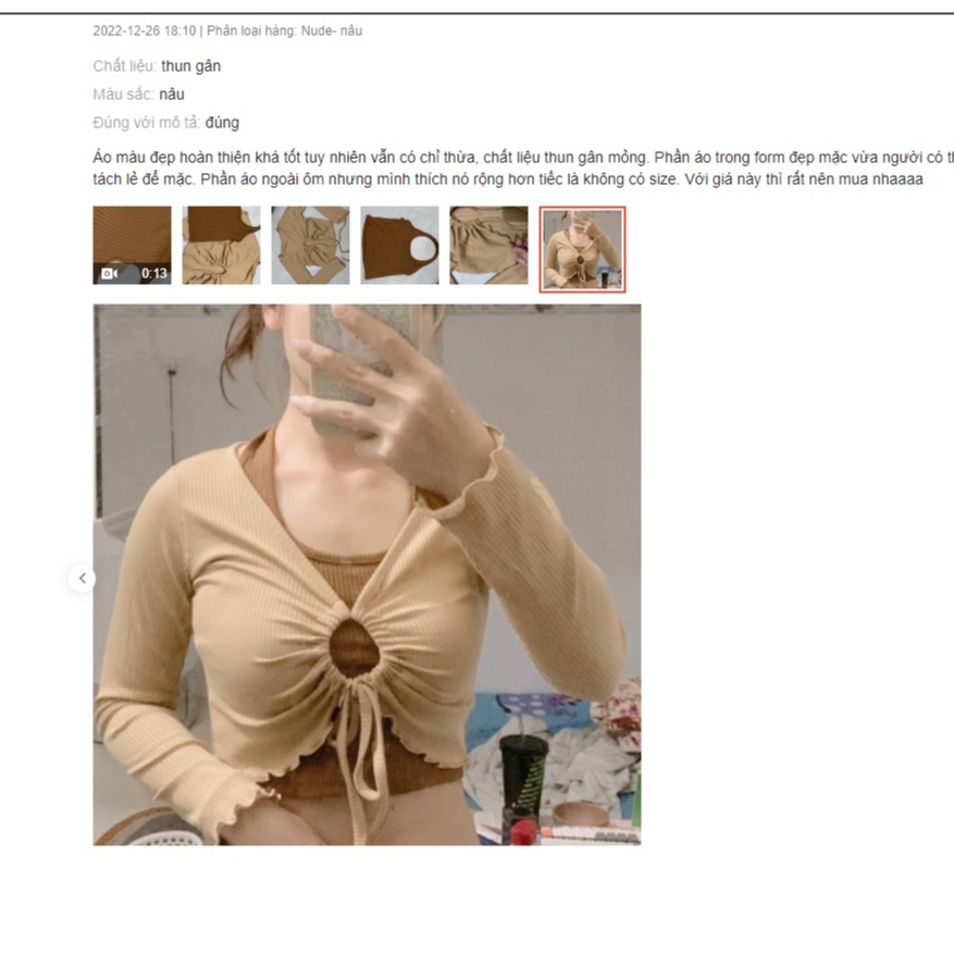 Set áo croptop tay dài cuốn biên Bare kèm áo yếm phối màu phong cách Ullzang cá tính sang chảnh