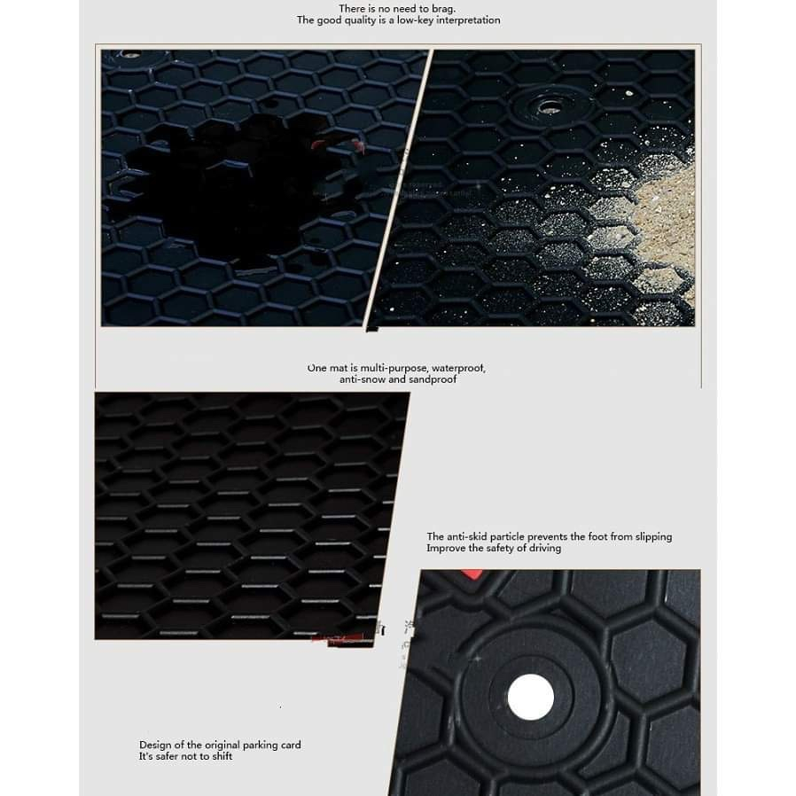 Thảm Lót Sàn Cao Su Xe Kia Morning Cao Cấp Màu Đen