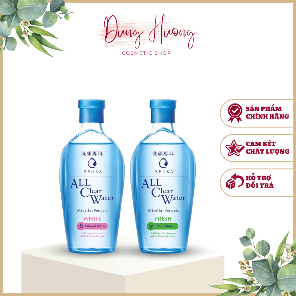 Nước Tẩy Trang SENKA All Clean Water Cấp Ẩm Dưỡng Sáng Dịu Nhẹ Da 230ml