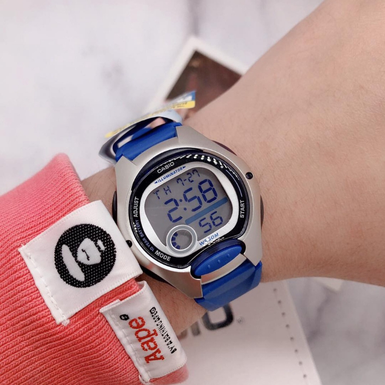 Đồng hồ Casio trẻ em điện tử LW-200-2AVDF dây cao su chính hãng