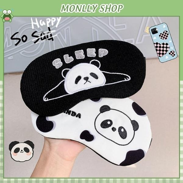 Bịt Mắt Ngủ Mẫu Panda Dễ Thương Có Túi Gel Massage Giải Nhiệt Làm Mát Mắt Phụ Kiện Du Lịch - Monllystore