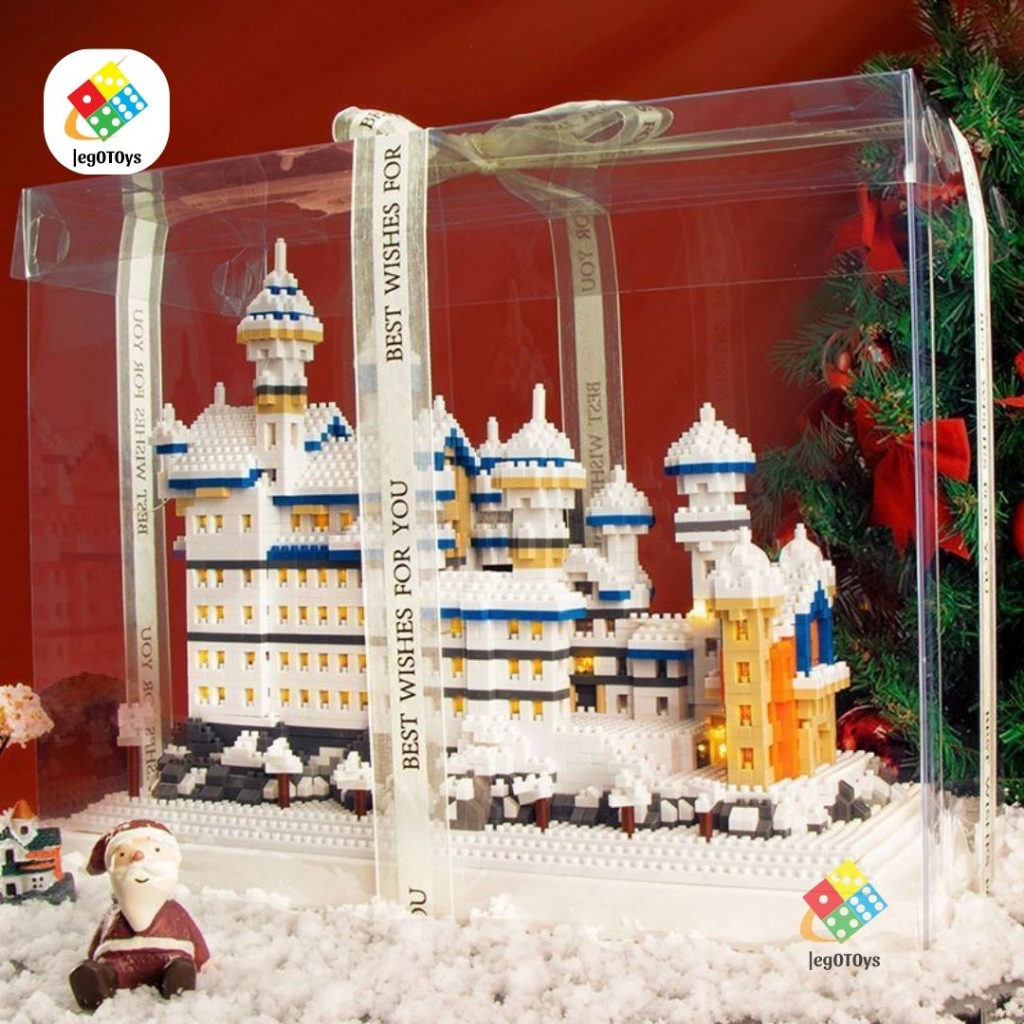 Mô Hình Lắp Ráp Lâu Đài Hồ Thiên Nga 3600Psc - Bộ Đồ Chơi Xếp Hình Công Trình Kiến Trúc Châu Âu Nổi Tiếng - Tặng Dây LED