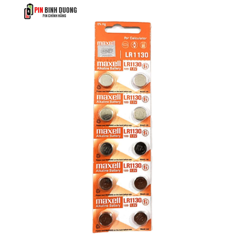 Pin LR1130, LR54, AG10, 189 - Pin cúc áo hiệu MAXELL Alkaline Watch Battery