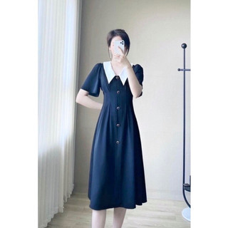 Đầm sơ mi nút ngọc 3 màu (kèm hình thật)