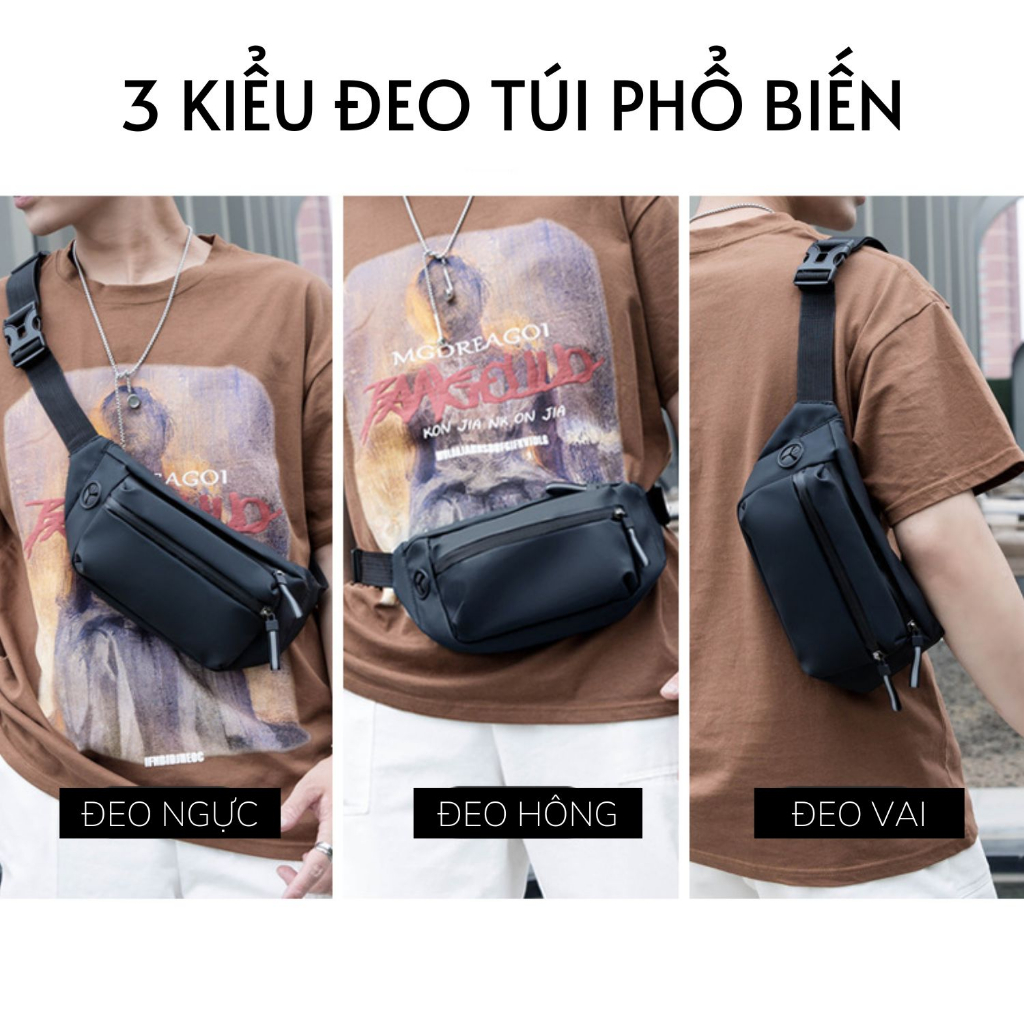 Túi đeo chéo nam nữ Unisex thời trang siêu nhẹ chống nước POLATO