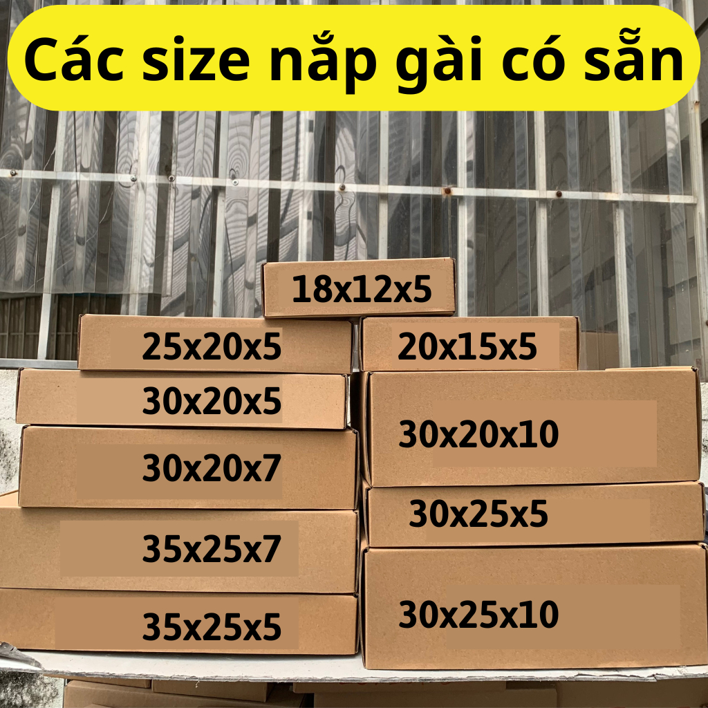 Hộp carton nắp gài gói hàng hộp gói quà nhỏ nhiều kích thước