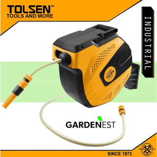 Bộ rulo nước - cuộn ống nước tự động tolsen 57261 lionking 10m - 15m - kèm dây xịt rửa vòi tưới cây sân vườn đa năng