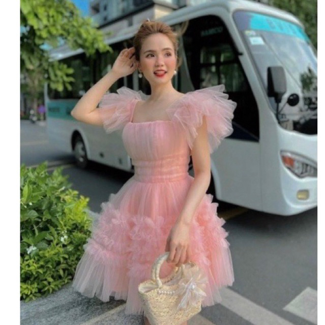 Đầm lưới cúp cánh tiên xoè bồng 3 màu công chúa tiểu thư vintage ulzzang kèm ảnh thật