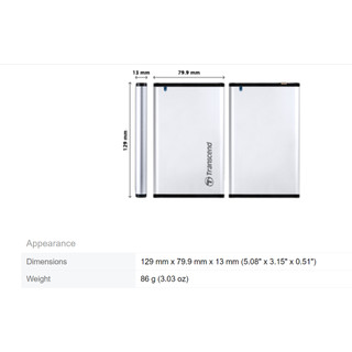 Hộp đựng ổ cứng HDD Box 2.5" Transcend 25S3 (Bạc)