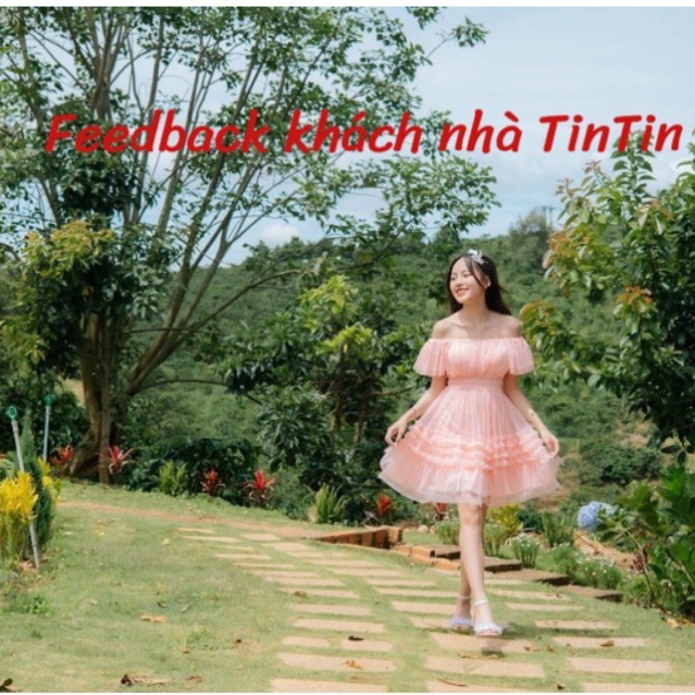 Đầm lưới cúp cánh tiên xoè bồng 3 màu công chúa tiểu thư vintage ulzzang kèm ảnh thật