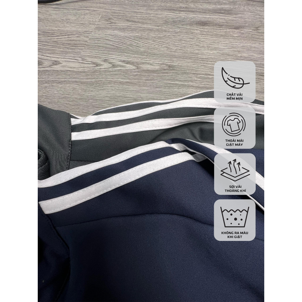 Áo Khoác Thể Thao Thun Lạnh Co Giãn Thoải Mái, Logo Thêu Có Chữ Đẹp, Chất Mềm Mịn Thoáng Khí