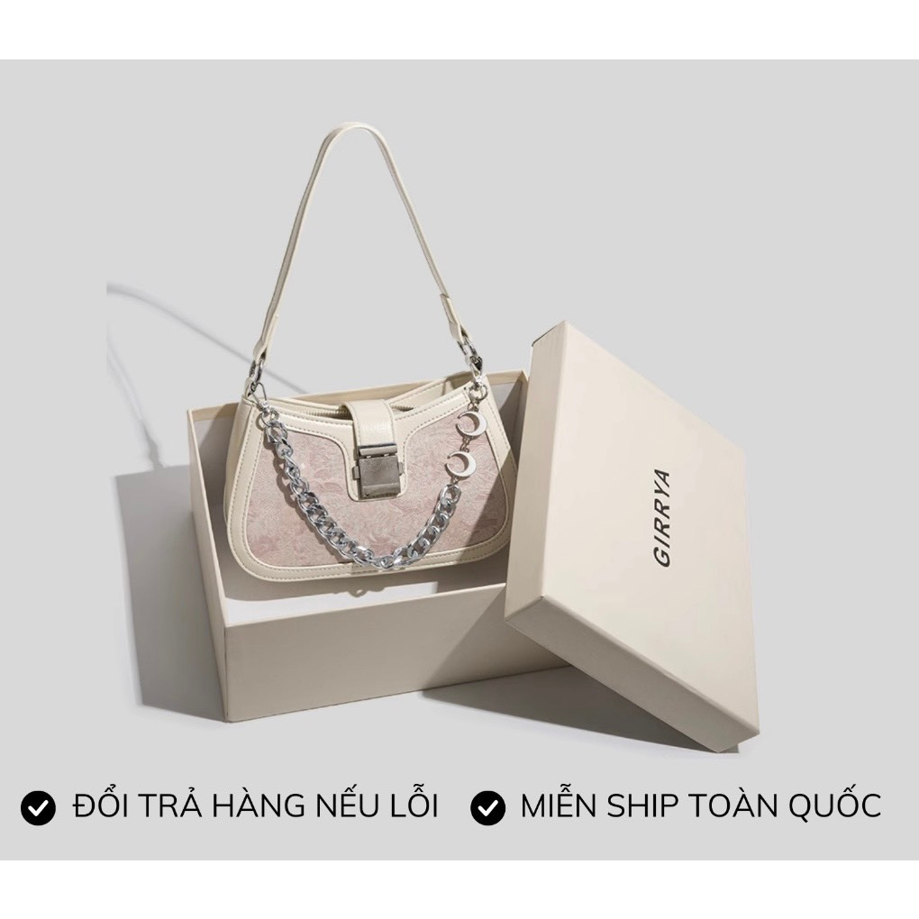 Túi Xách Nữ, Túi Xách Sát Nách Girya Ộc Đáo Cao Cấp Phù Hợp Cho Tất Cả Phụ Nữ, Túi Nhỏ Tinh Tế Sang Trọng Size 24Cm